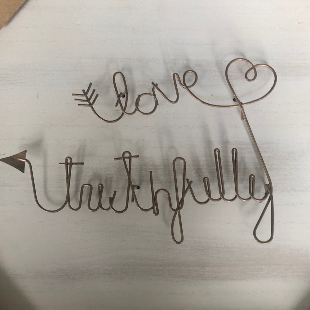 Love Truthfully 3-D Metal and Wood Wall Decor